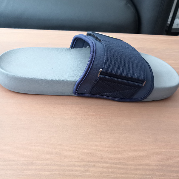 Papuci textile pentru bărbați cu talpă plate și petice