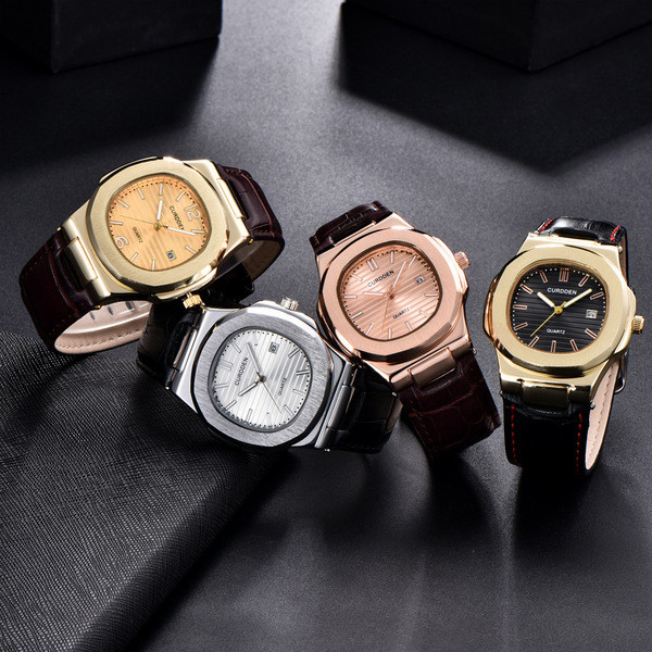 Elegantni muški sat s remenom od umjetne kože