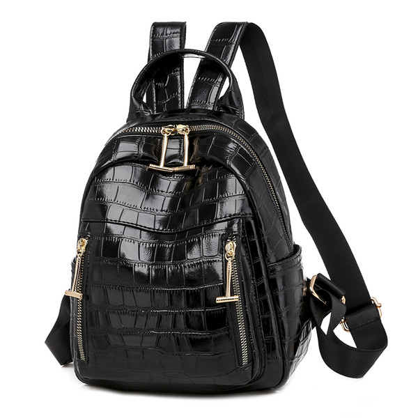 Rucsac actual de dama din piele ecologica cu elemente metalice