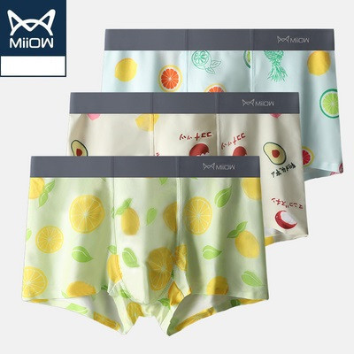 Värvilise trükiga meeste bokserid kolmeosalises komplektis