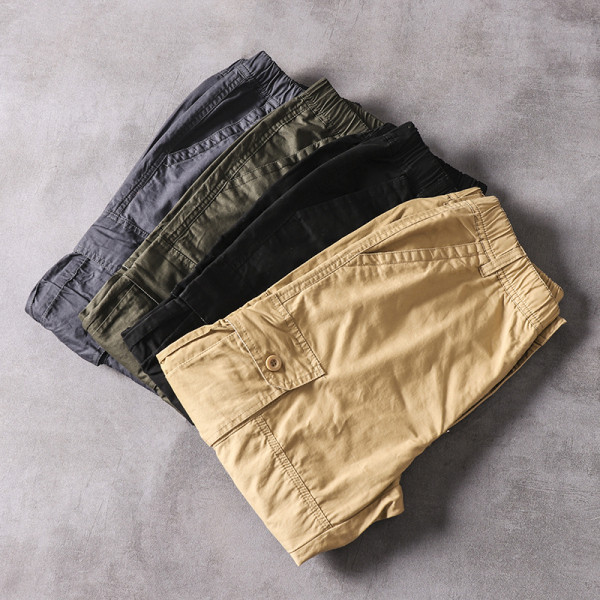 Pantaloni barbatesti la moda nou cu buzunare laterale