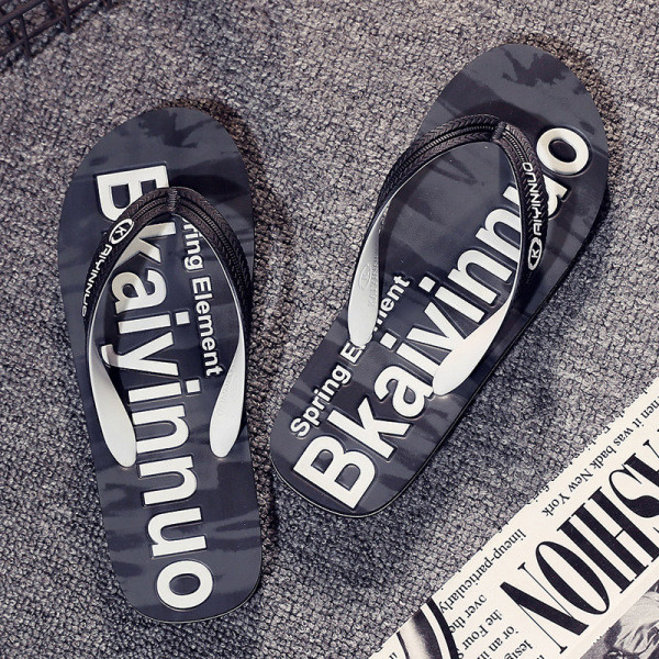 Papuci casual pentru bărbați cu inscripție pe talpă