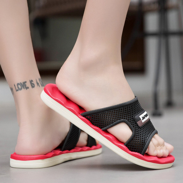 Új modell férfi papucs masszírozó puha talppal és hálóval