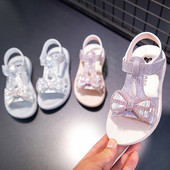 Sandale copii cu pietre si panglica pentru fete