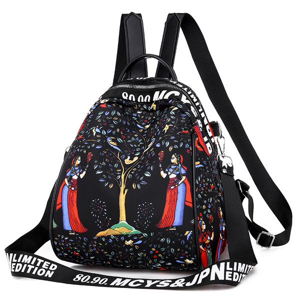 Rucsac de damă de zi cu zi cu model și mâner