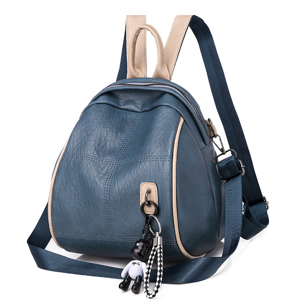 Mūsdienīga sieviešu mugursoma no eko ādas ar metāla elementu