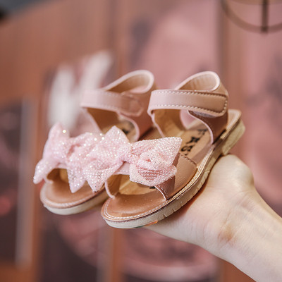 Sandale casual pentru copii cu panglică-pentru fete