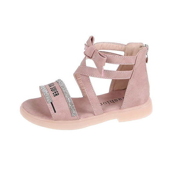 Lukuga ja kivikestega laste sandaalid tüdrukutele