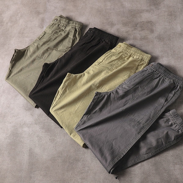 Pantaloni sport și casual pentru bărbați cu elastic la gleznă