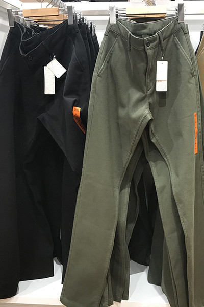 Taskutega vabaaja meeste püksid sirge mudel