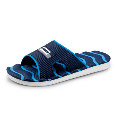 Alkalmi férfi papucs puha csíkos talppal