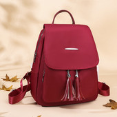 Rucsac de damă de ultimă generație cu mâner și ciucuri