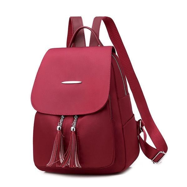 Rucsac de damă de ultimă generație cu mâner și ciucuri