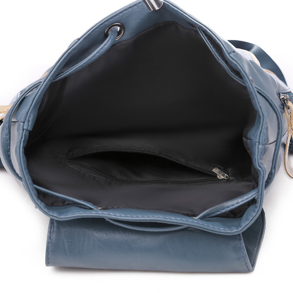 Női korszerű ökobőr hátizsák fűzővel