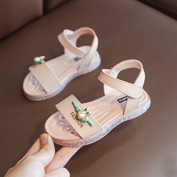 Sandale casual pentru copii cu autocolante și element 3D