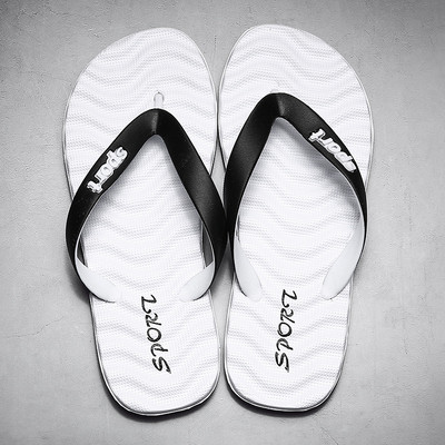 Papuci casual pentru bărbați, bicolore, cu talpă plată