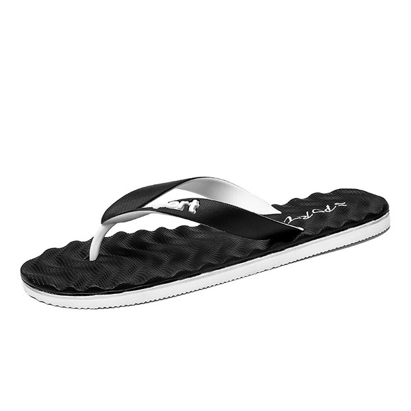 Papuci casual pentru bărbați, bicolore, cu talpă plată