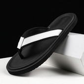 Papuci casual barbatesti din imitatie de piele cu talpa plata