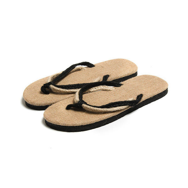 Alkalmi férfi papucs lapos talppal és vékony pántokkal