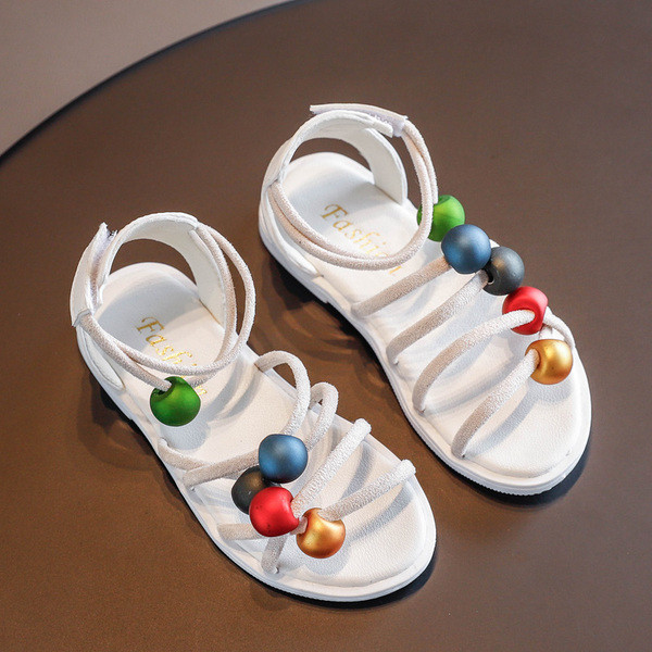 Sandale copii pentru fete cu bretele si autocolante