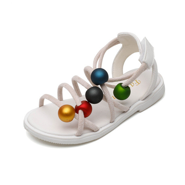 Sandale copii pentru fete cu bretele si autocolante