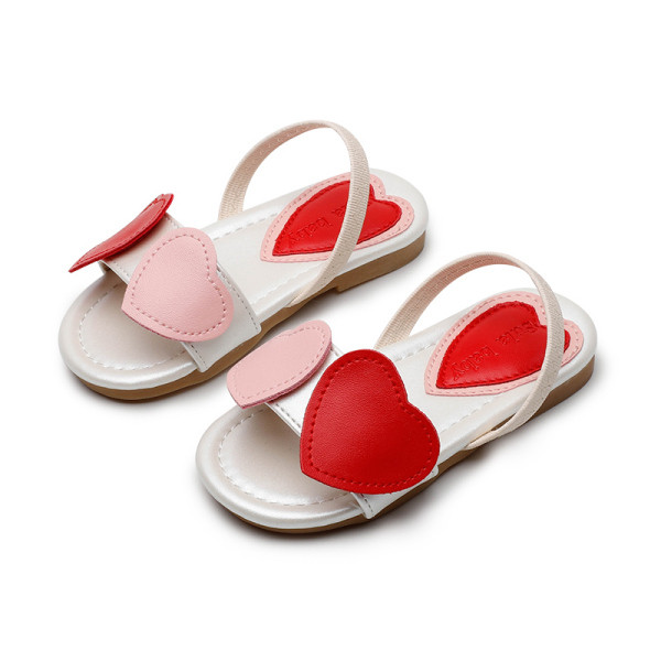 Modern gyerekszandál eko bőrből, 3D elemekkel