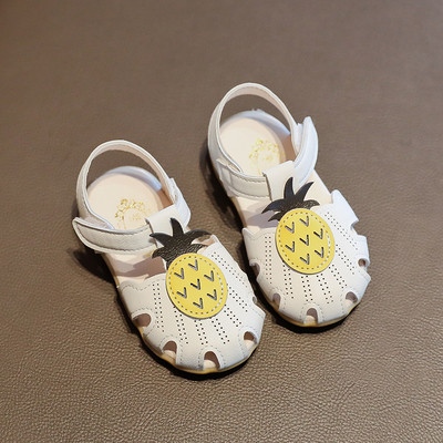 Sandale copii din piele ecologica cu autocolante pentru fete