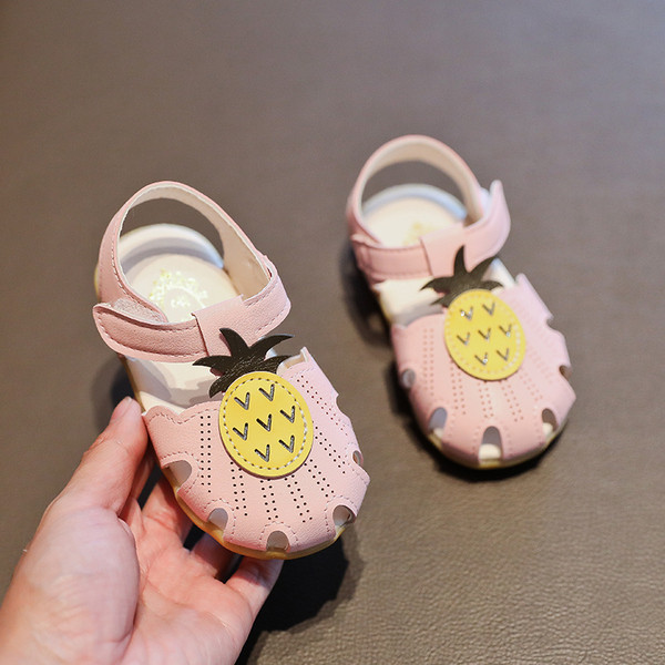 Sandale copii din piele ecologica cu autocolante pentru fete