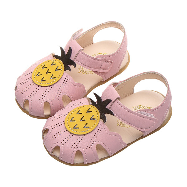 Sandale copii din piele ecologica cu autocolante pentru fete