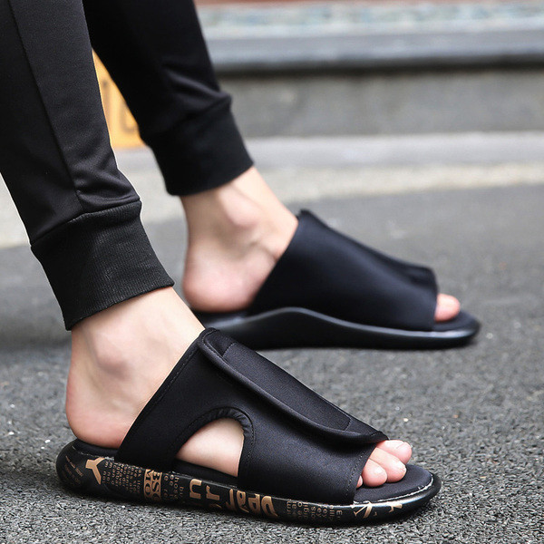 Papuci casual barbatesti cu inscriptii pe talpa