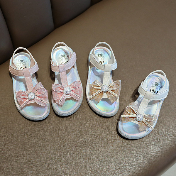 Sandale pentru copii actuale cu panglica si autocolante