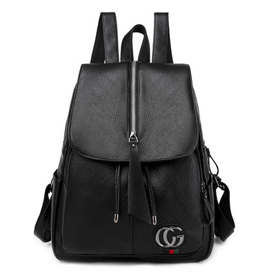 Rucsac casual de dama din piele ecologica cu catarama