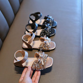 Sandale moderne pentru copii cu panglica si paiete