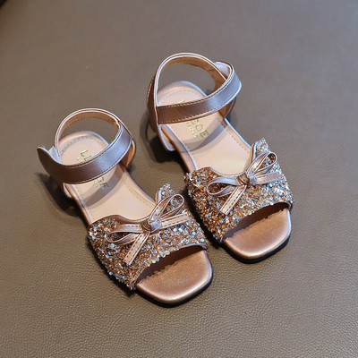Sandale moderne pentru copii cu panglica si paiete