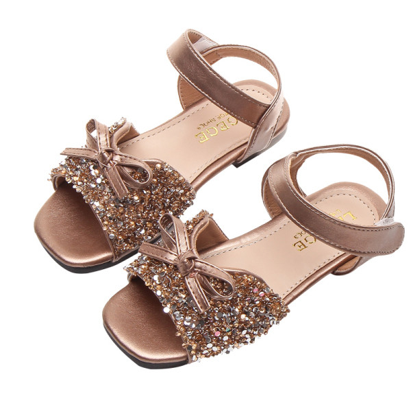 Sandale moderne pentru copii cu panglica si paiete