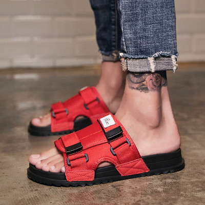 Papuci casual barbati cu velcro si talpa plata