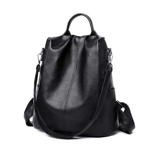 Női mindennapi hátizsák eko bőrből, sima modell