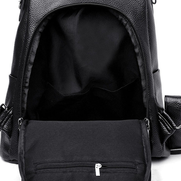 Női mindennapi hátizsák eko bőrből, sima modell