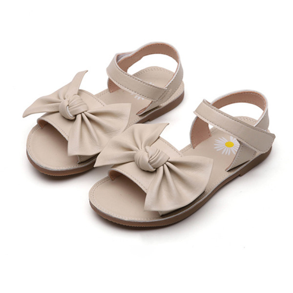 Eko bőrből készült gyerekszandál szalaggal lányoknak