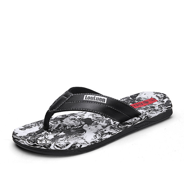 Papuci casual barbatesti din imitatie de piele cu talpa colorata