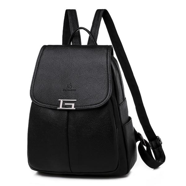 Öko-nahast pandlaga naiste igapäevane seljakott