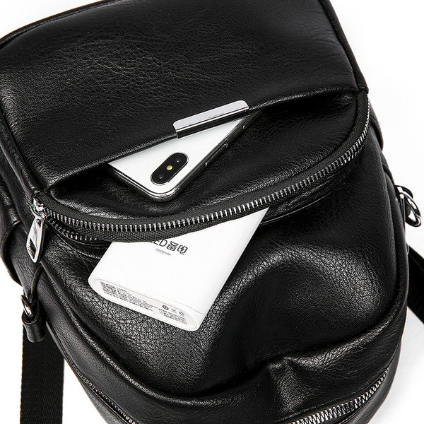 Kaasaegne naiste ökonahast taskuga seljakott