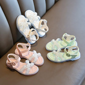 Sandale copii pentru fete cu cataramă și perle