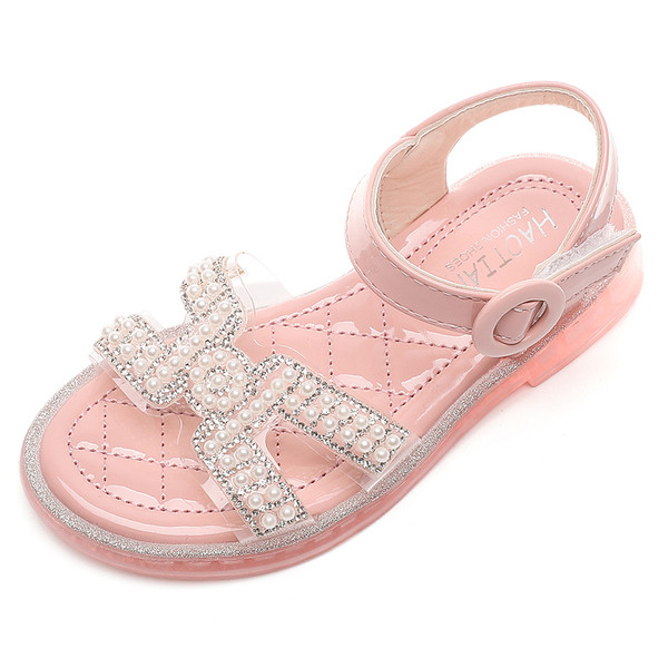 Sandale copii pentru fete cu cataramă și perle