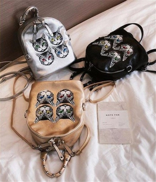 Moderna sieviešu mugursoma ar aplikāciju