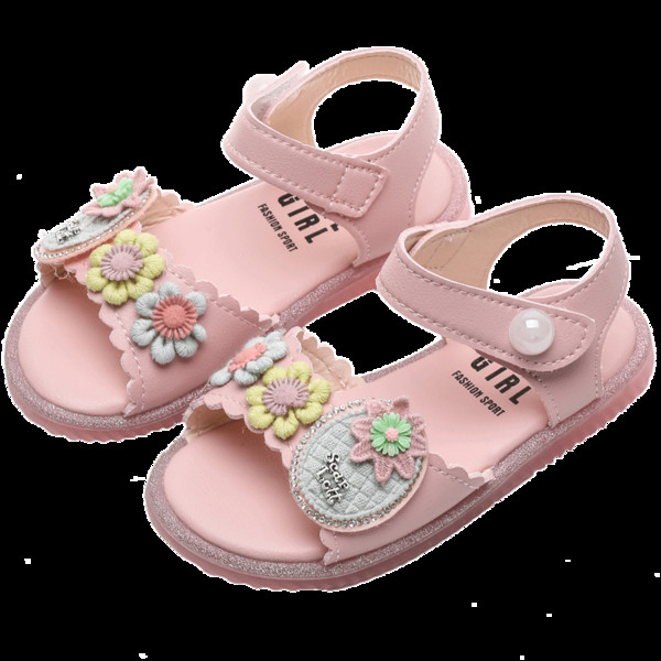 Jauns bērnu sandaļu modelis meitenēm ar 3D elementiem