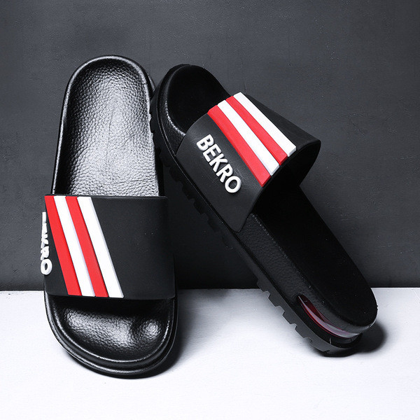 Ikdienas vīriešu čības ar krāsainu apmali un gaisa kameru