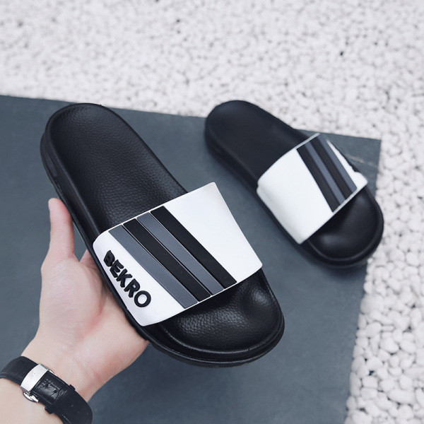 Ikdienas vīriešu čības ar krāsainu apmali un gaisa kameru