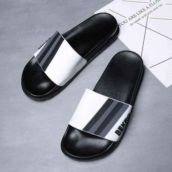 Ikdienas vīriešu čības ar krāsainu apmali un gaisa kameru