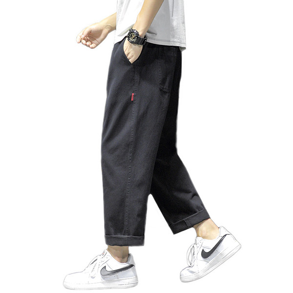 Férfi széles zsebes nadrág